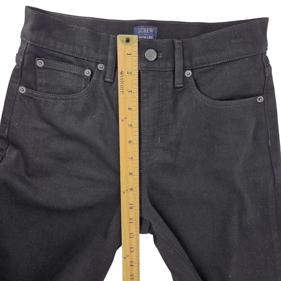 J.Crew Wide-Leg Crop Jeans Womens 26 Black High Rise Stretch Denim Casual - Picture 6 of 8